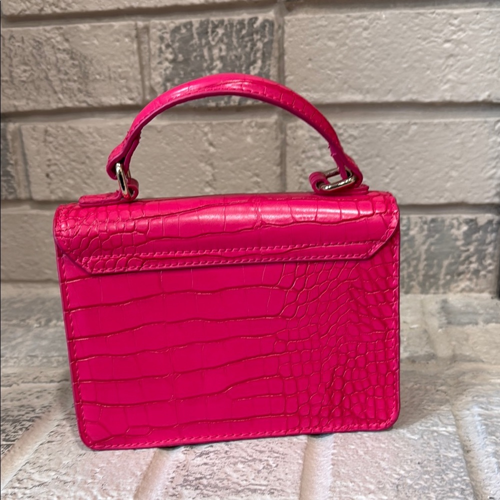 H&M Pink Crocodile-Embossed Handbag - Picture 5 of 5
